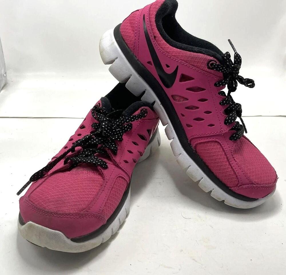 Nike Free Run 2 Shoes Youth Size 3.5Y Pink Black Running Mesh Lightweight